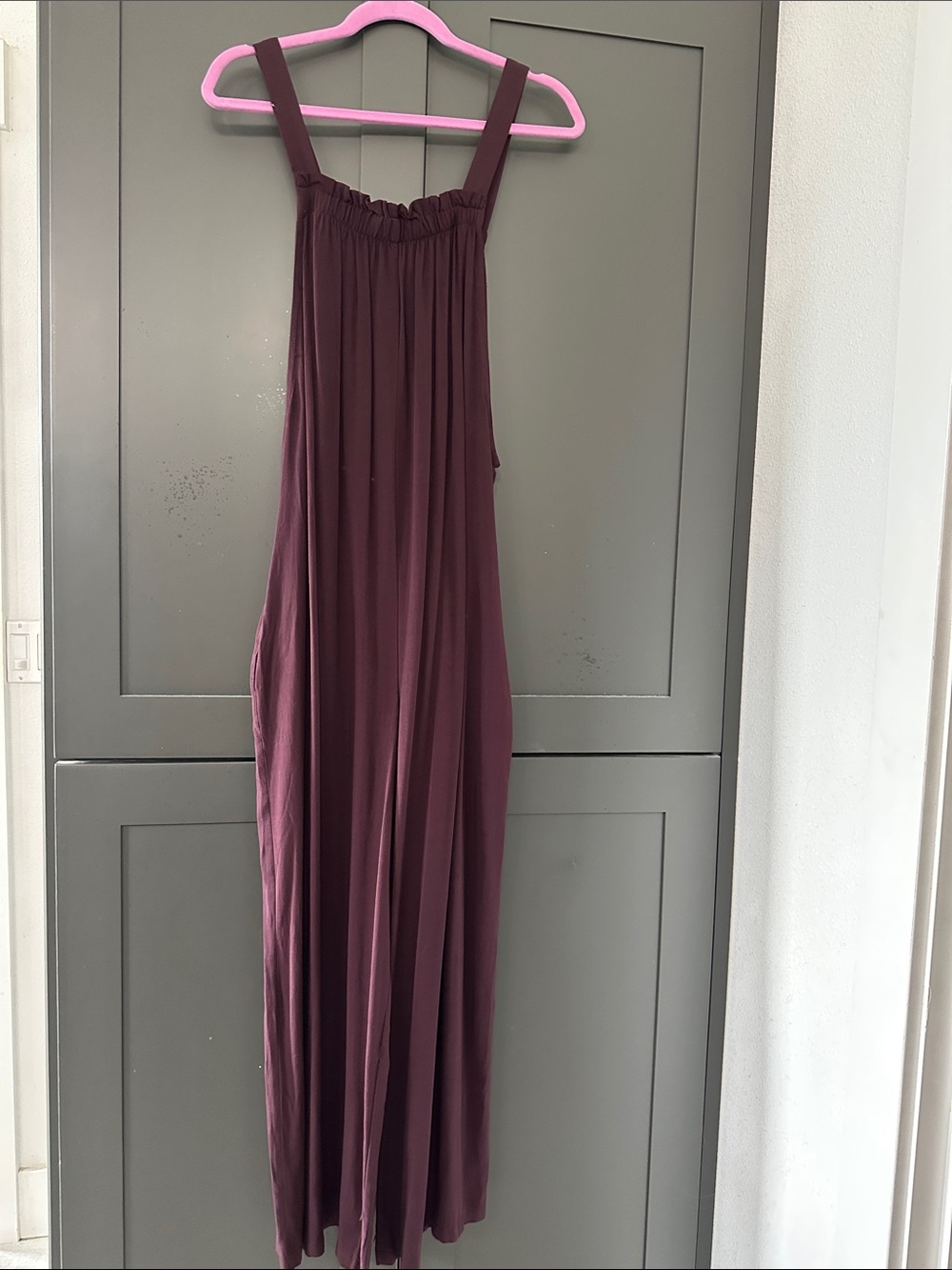 wild fable Wine Sleeveless Maxi Jumpsuit